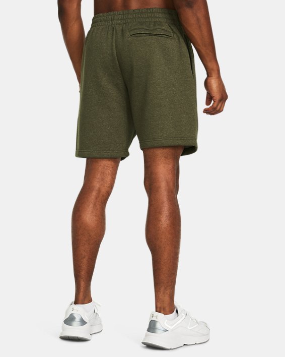 Shorts UA Essential Fleece da uomo, Green, pdpMainDesktop image number 1